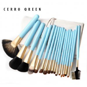 Professional Makeup Brush Set - Sky Blue (18pcs)